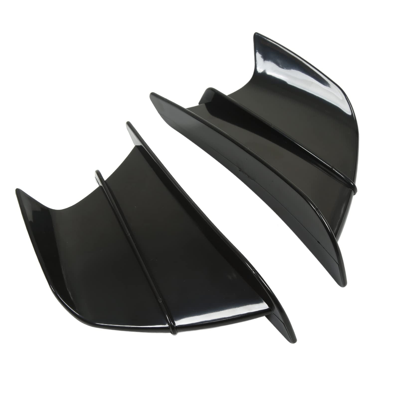 Aileron Latéral de Moto, Remplacement D'ailes Aérodynamiques de Carénage Avant pour 400 250 Z900 Z1000 (Noir brillant)