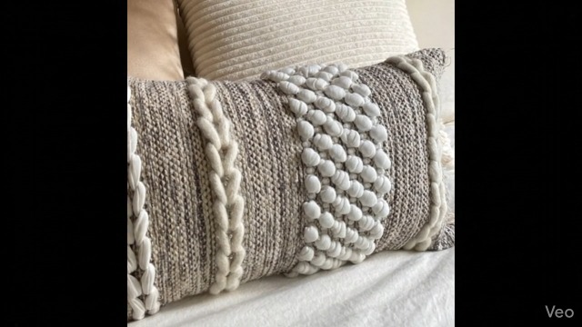 未使用 スノーピーク peak Cotton Silk Jacquard Cushion Cover Ecru UO-AC-20AU002EC クッションカバー 3点セット Crosby, Handwoven Ecru Olive and Sage Cotton Pillow Cover