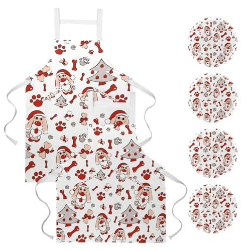 Tablier de cuisine lot de 2 anti-taches pour travailler en restaurant sans se salir