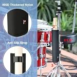 Drumstick Holder Drum Sticks Holder for Drumsticks Brushes Mallets, Hold 2 Pairs Sticks with Straps Attach to Drum Kit & Music Stand(Small)