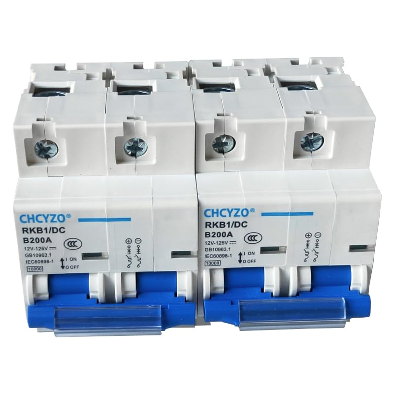 Interruttore Magnetotermico Differenziale Interruttore Di Trasferimento 12V 24V 36V 48V 60V 72V 96V 120V Solare For Protezione Da Cortocircuito(2P,200A)