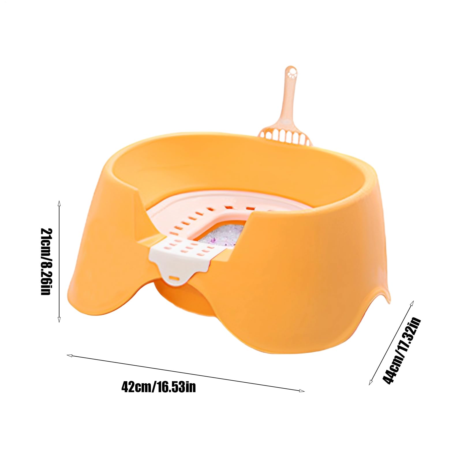 Bac à Litière pour Chat Plateau pour litière | Plateau Ouvert à Bords Hauts pour Chaton, Chats de Grande Taille et Lapins - Idéal pour Maison, Petit Appartement, Magasin