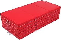 JOYMOR 5-Pack 2-Inch Thick 3-Fold Toddler Nap Mats with Name Tags - Portable Rest Mats for Daycare, School, Play & Home