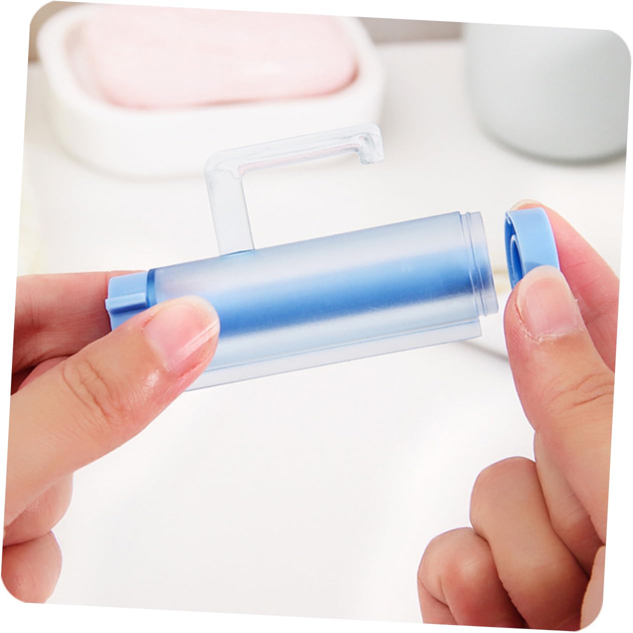Beavorty Ergonomic Design Rolling Toothpaste Squeezer 5pcs Automatic Dispenser for Home Hotel Random Color