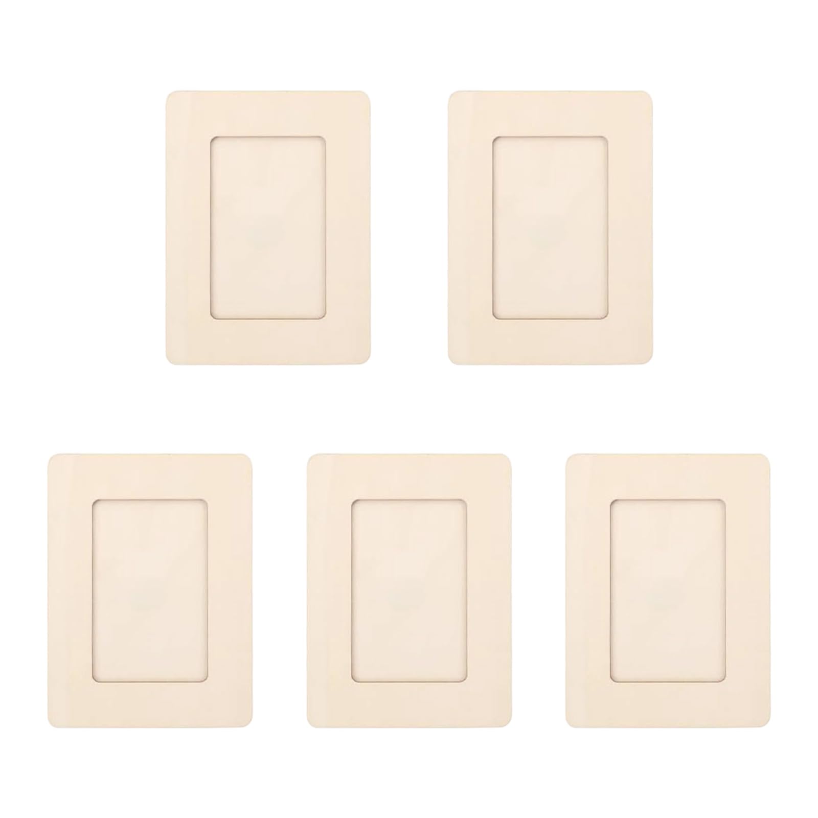 Nucelit Of 5 Unfinished Wood Photo Frames for Art Projects and Home Decor Wooden Display Frame