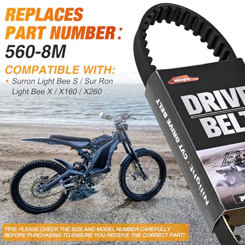 Image of Nilight Drive Belt for Surron Light Bee Replace 560-8M GT4 Power Grip,1 Pcs