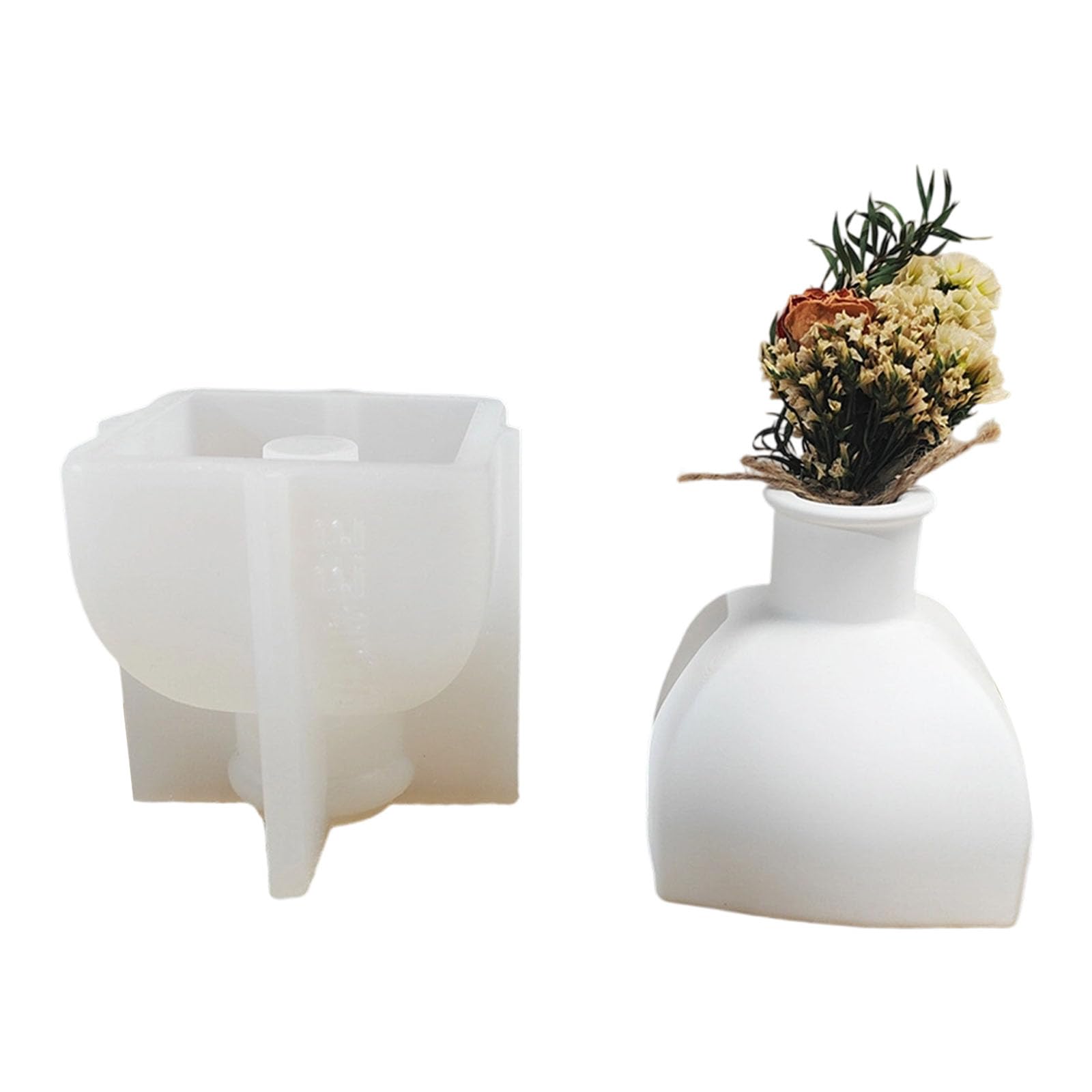 Xjdzineq Creative Elastomer Cast Set Plan Unique Render Vases Waxlights Craft Undertakings Studio Use Multiple Shape Render Vase Molds