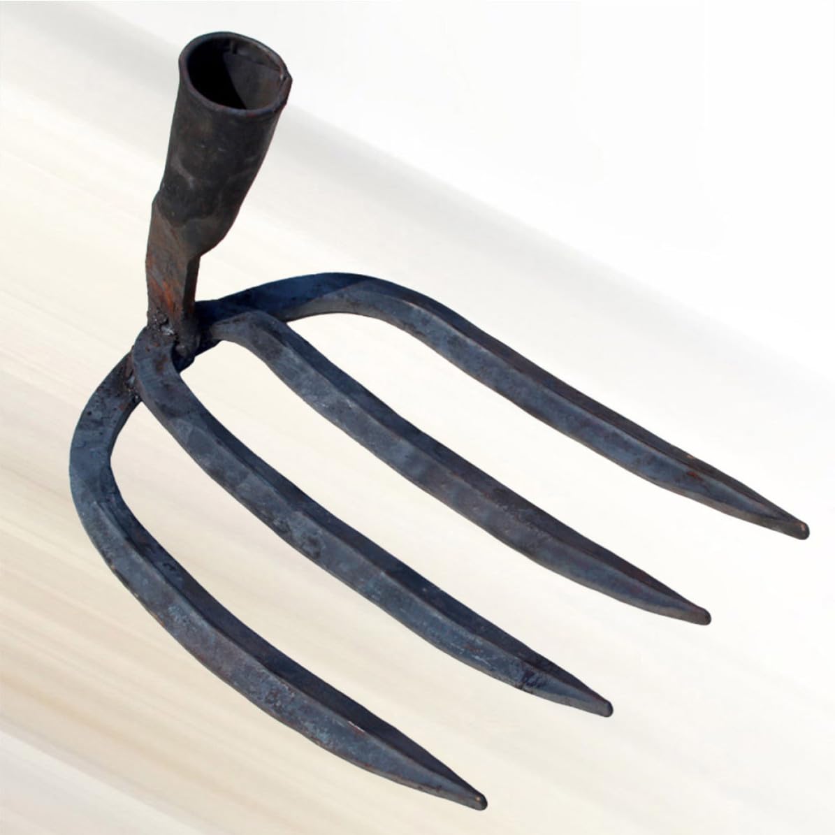 4-zinken Gartenrechen aus Kohlenstoffstahl, Schwarz, Handrechen