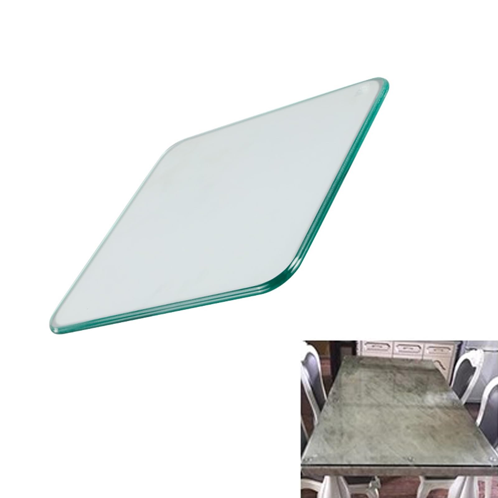 Rectangle/Square Glass Table Top 8mm Thick Tempered GlassRectangle