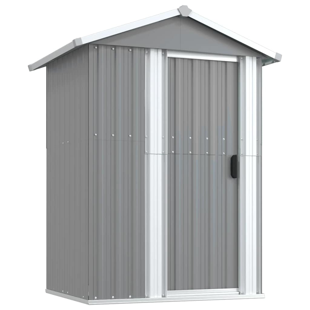 vidaXL Capanno da Giardino Grigio 126x97,5x177 cm Acciaio Zincato