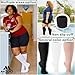 Mojo Compression Socks for Women and Men 20-30mmHg Wide Calf - XXL Knee High Compression Stockings for Swelling, Edema, Bariatric Surgery Recovery - Black, 2X-Large - AB201