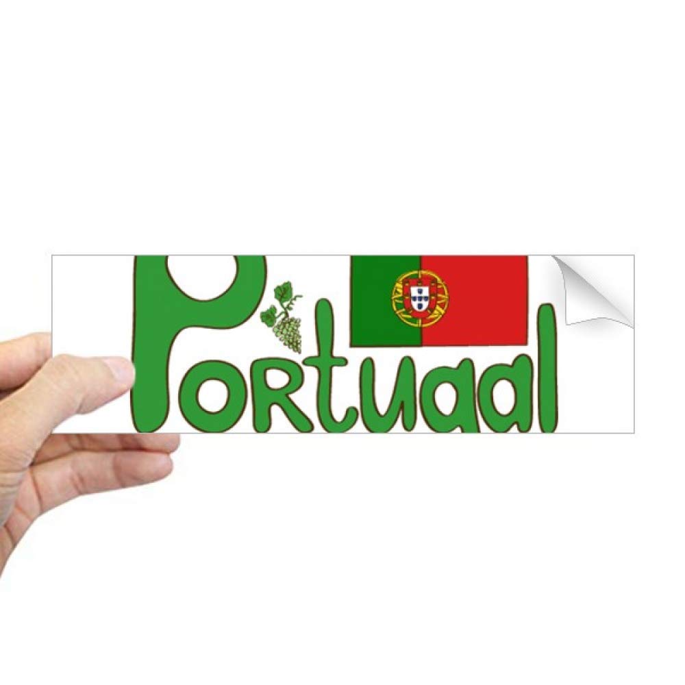 Sticker rectangulaire Portugal vert pour fenêtre DIYthinker