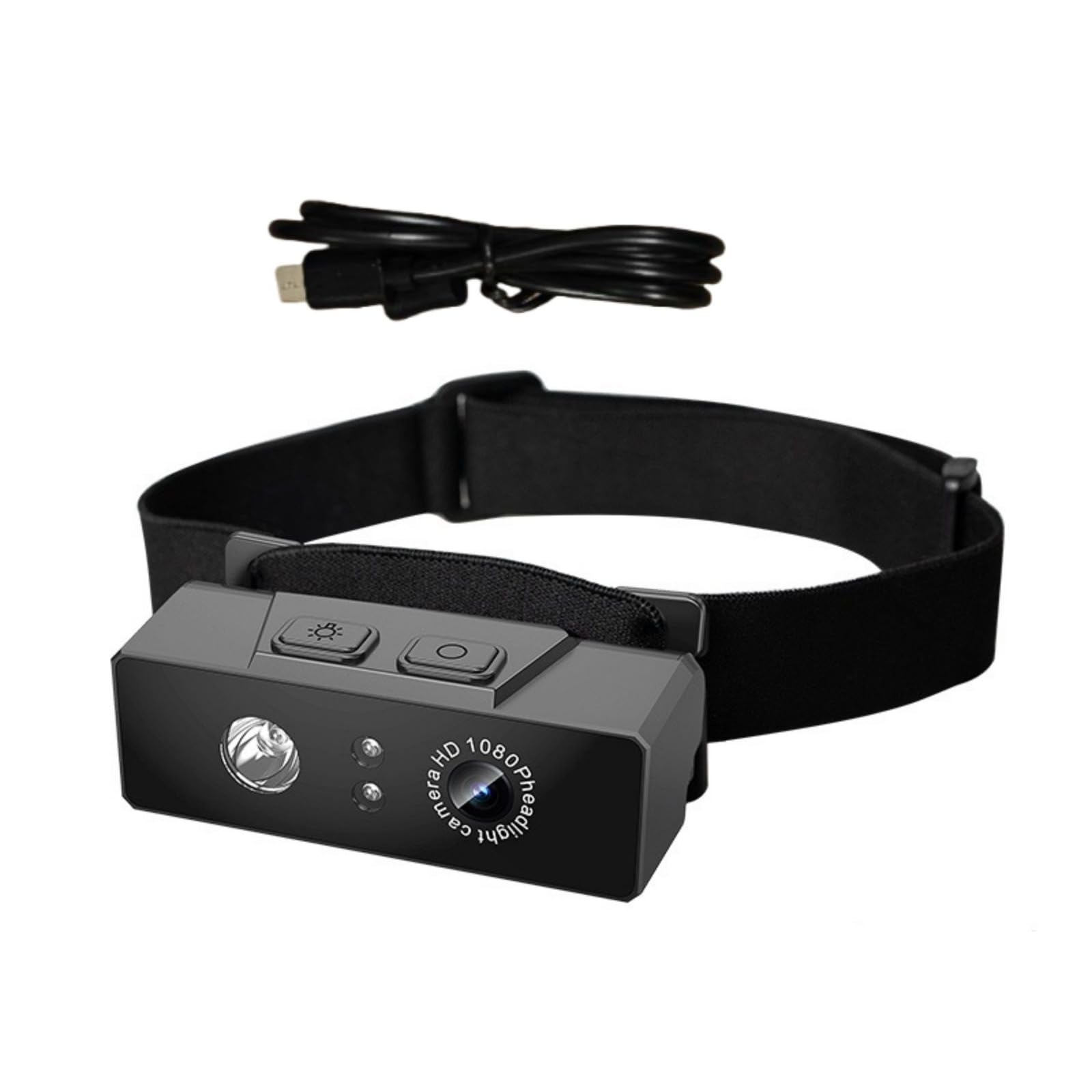 DBEIXIWEI Multi-Functional Sports Camera Headlamp Video Recorder Head Mount 1080P CMOS Sensor Support 128G TF Card (Not Included)