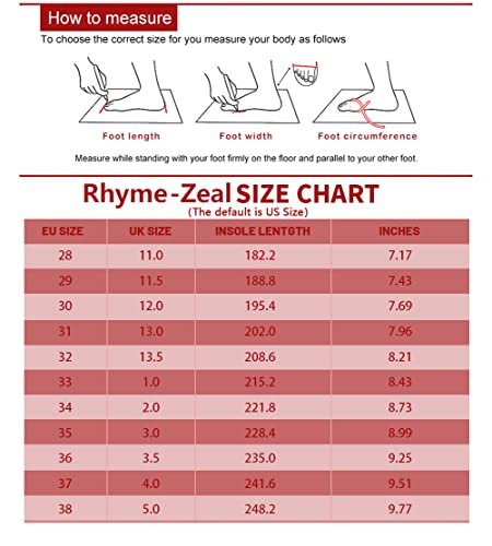 Rhyme-Zeal Boys Soccer Shoes Soccer Cleats Girls Athletic Football Shoes Black Blue 13.5 Little Kids #TOP6