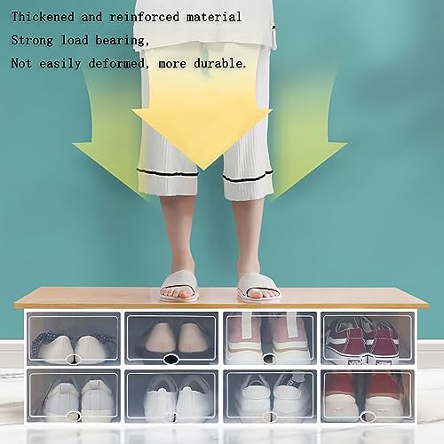 Range-chaussures empilables transparents en plastique avec couvercles - 7