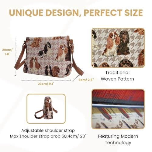 Image of Signare Tapestry Crossbody Bag Sling Shoulder Purse for Women
