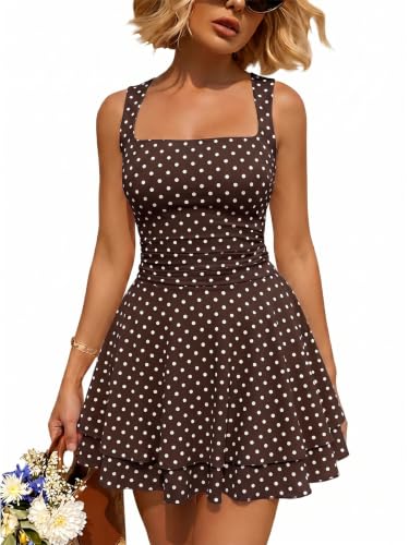 Image of Trendy Queen Women Mini Summer Party Homecoming Beach Vacation Sun Dresses