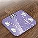 UYZ Escala de Peso de Grasa Inteligente Profesional Escala Humana Digital Pantalla de Piso Índice de Cuerpo Humano Báscula electrónica Suministros de baño duraderos (Color: Morado)