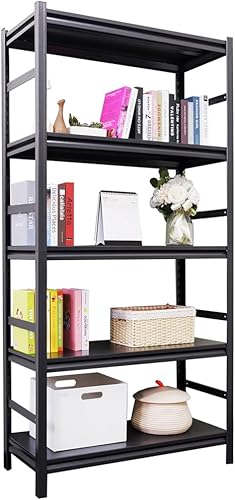 Estantería de almacenamiento ajustable de 5 estantes, estante de alambre organizador de acero para cocina de carga de 2000 libras, garaje, despensa