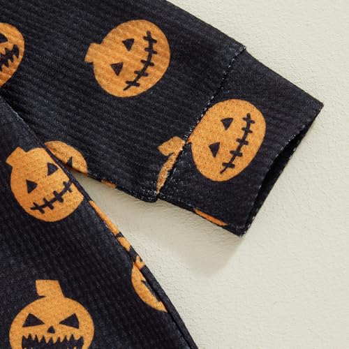 Arvbitana Infant Toddler Baby Boy Halloween Pumpkin Romper Long Sleeve One Piece Jumpsuit Ghost Outfit Holiday Clothes thumb #5