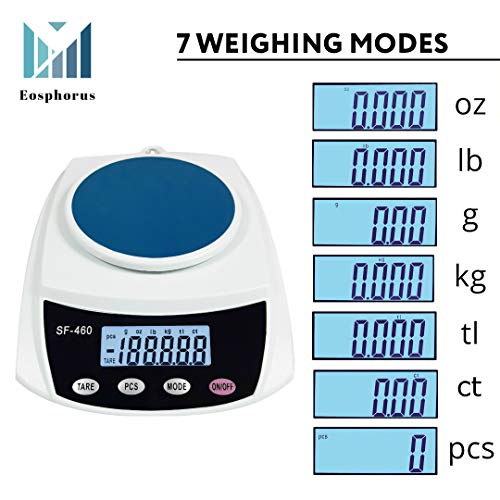 image for Eosphorus 600 g (21 oz) / 0.01 g Digital LCD Laboratory Lab Scale Anal
