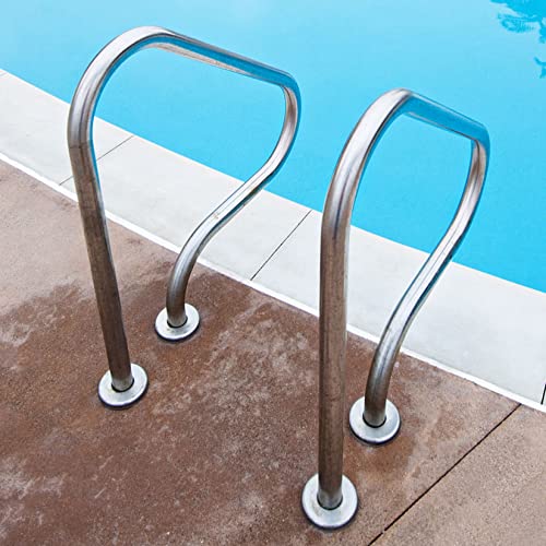 Barandal para piscina de acero inoxidable, set de 2 miniatura 1