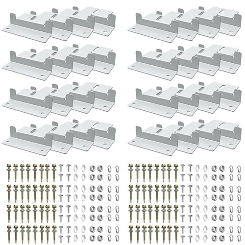 32 Units Solar Panel Mounting Z Brackets Lightweight Aluminum Corrosion,Solar Panel Mounting z Bracket, Supporting for RV, Roof, Boat,Wall and Other Off Gird Roof