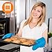 NutriChef 8-Piece Stackable Nonstick Bakeware Set - Premium Steel Baking Tray Set - Includes Round Cake Pan, 6-Cup Muffin Pans, Wide/Square Brownie & Loaf Pans, Cookie Sheet, & Roaster Pan (Black)