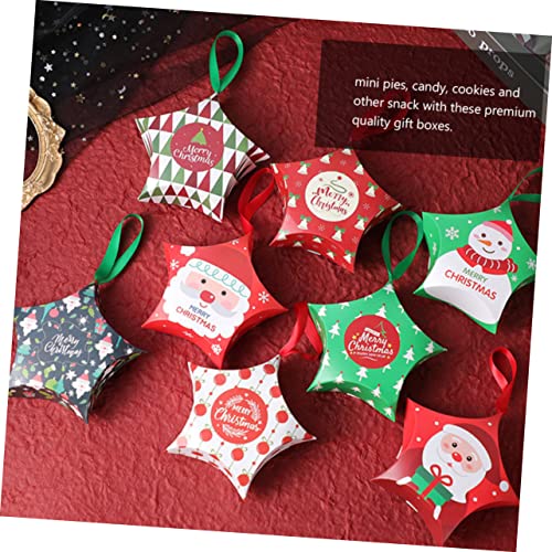 Totority 12 Pçs Caixa Pentagrama Caixa De Doces Caixa De Lanche Enfeites De Árvore De Natal Caixa De