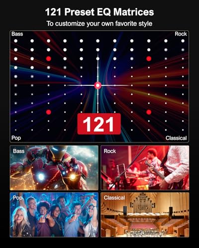 undefined ULTIMEA 7.1ch Sound Bar with Subwoofer, Virtual Surround Sound System for TV, Sound Bar for Smart TV with 4 Surround Speakers, Peak Power 330W, TV Soundbar with App Control, Opt/AUX/BT, Aura A40 の商品画像 4