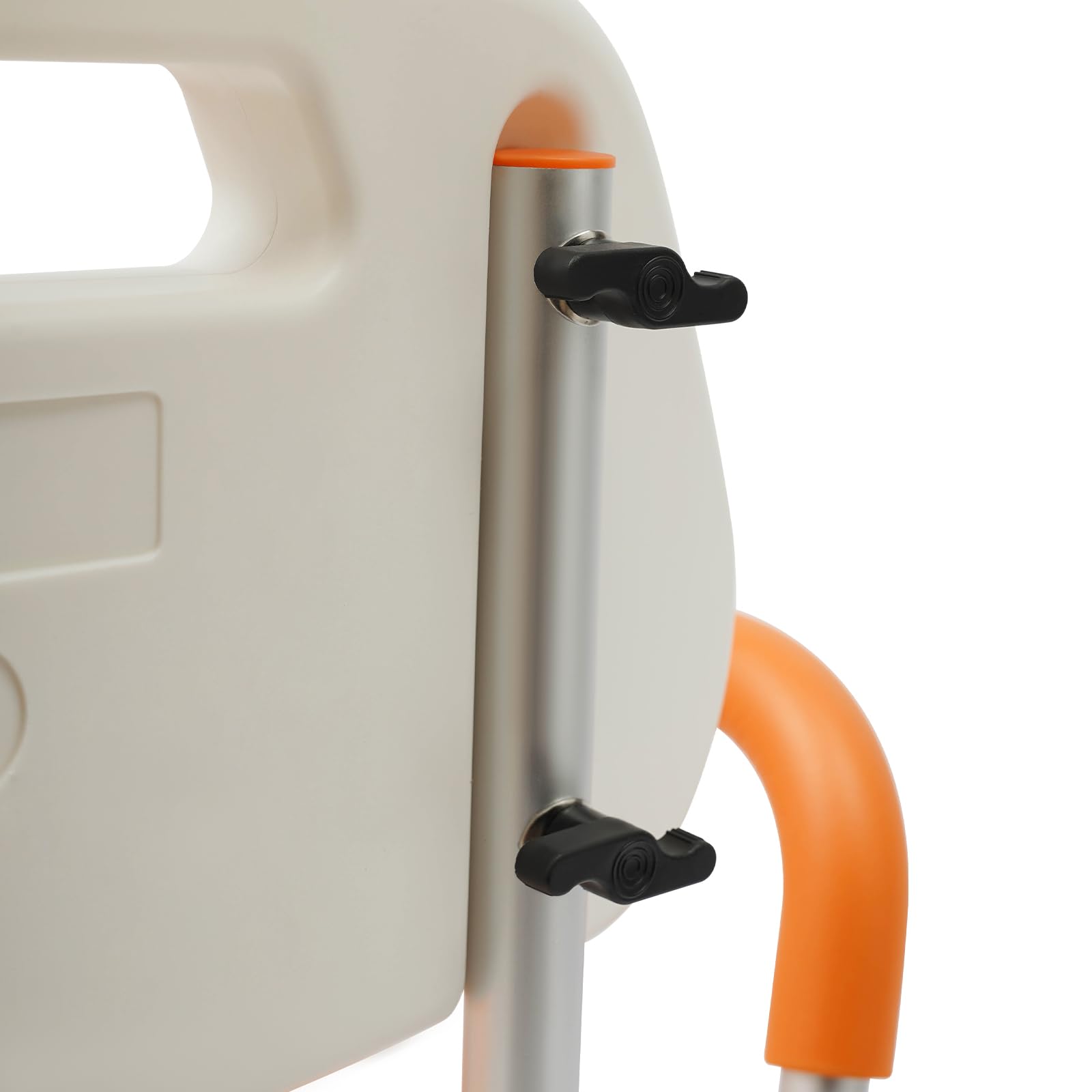 Silla de ducha, asiento de ducha con respaldo, reposabrazos, 6 niveles de altura ajustable, silla de baño para personas mayores, embarazadas, discapacitados, 125 kg