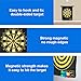 moopok Magnetic Dart Board with 24pcs Darts,Indoor Outdoor Dart Game for Kids and Adults，2in1 Rollup Safe Dart Flights Toys Set for 3-12 Year Old Boys Girls Christmas Birthday Gifts