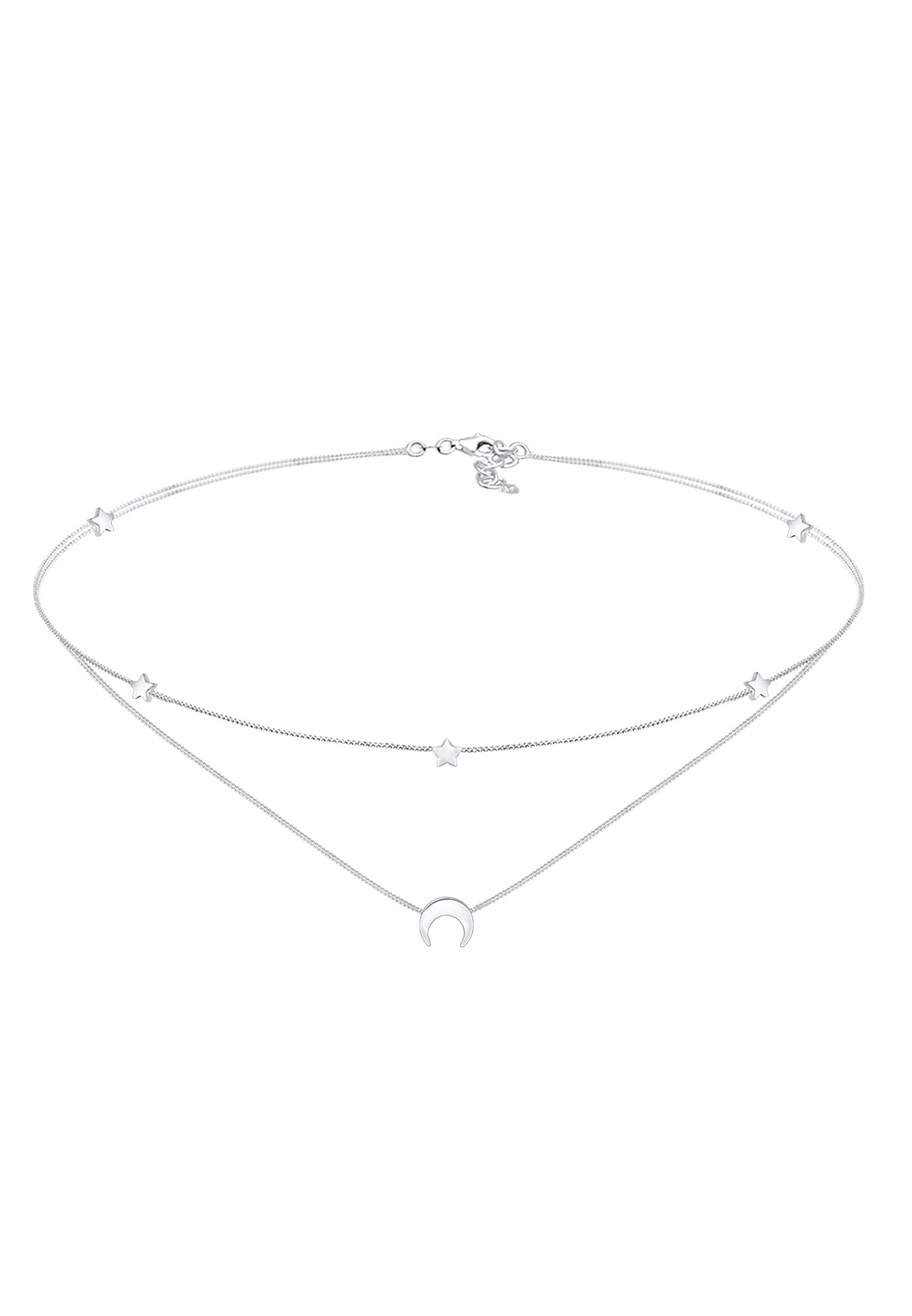 Elli Necklace Women Layer Look Astro Pendant Trend in 925 Sterling Silver