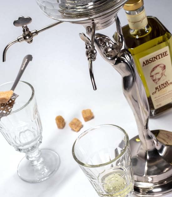 La Boheme König der Geister Gold Absinthe mit 100 mg Thujon und 70% ABV - Handgefertigt nach Originalrezept, Anis Geschmack, Flasche, Ungesüßt, Stark, Ohne künstliche Farbstoffe und Zusatzstoffe