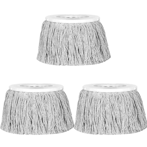 Remplacement de tête de vadrouille ronde 3 pièces en coton épais pour balai rotatif