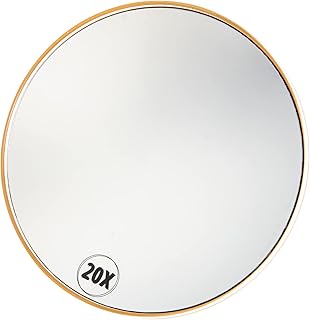 SHERCHPRY Espelho De Aumento 20X Espelho De Aumento Cosmético 3 Ventosas Espelho De Maquiagem Compacto Ventosa Para Banheiro Ou Quarto