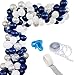Navy White Silver Balloon Garland Kit, 110PCS 12Inch Balloon Garland Including Navy Pearl, White Chrome Silver & Silver Confetti Assorted Balloons Decorations Backdrop Ideal for Boys Birthday Baby Shower Party Decorations