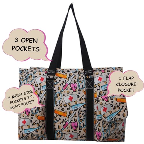 Image of NGIL Sport Themed Prints Large Travel Caddy Organizer Tote Bag