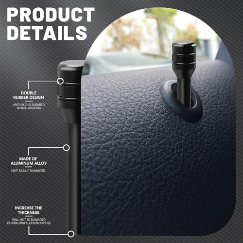 image for HEVLE 4PCS Car Door Lock Knobs, Vehicle Door Lift Bolt, Aluminum Alloy