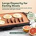 BELLA Electric Griddle, Ceramic Titanium Non-stick Coating, Large Submersible Cooking Surface and Removable Fat Drip Tray, Adjustable Temperature, PTFE and PFOA free, 27cm x 51cm, Copper