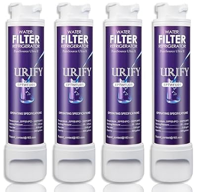 Refrigerator EPTWFU01 Water Filter Replacement compatible for Frigidaire EPTWFU01, EWF02, Pure Source Ultra II, Puresource Ultra 2?SCWFTCTO, 1012505454226, 4562222 Water Filter (4 Pack)