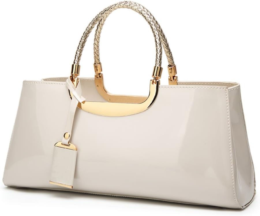 DEERWORD Women's Top-handle Bags Handbags Hobos PU Leather Designer Shoulder Bags White