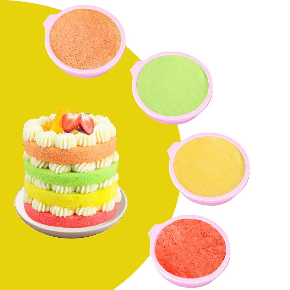 FORYNXHWIN Siliconen bakvorm, 2 stuks zonnebloem, ronde siliconen vorm, cakevorm, 20 cm, siliconen vormen, cakevorm, siliconen bakvormen, ronde set, voor gelaagde cake en cheesecakes (blauw