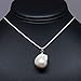 Small Freshwater Baroque Pearl Handmade Pendant Necklace 18” Sterling Silver Chain