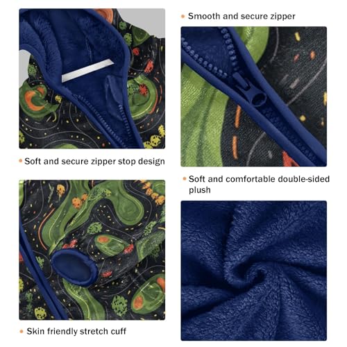 Abstract Landscape Design Elements Toddler Fleece Jacket Girl Boys Hooded Fleece Jacket Coat3