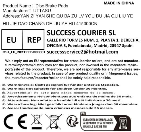 Regulatory information and warnings for the product