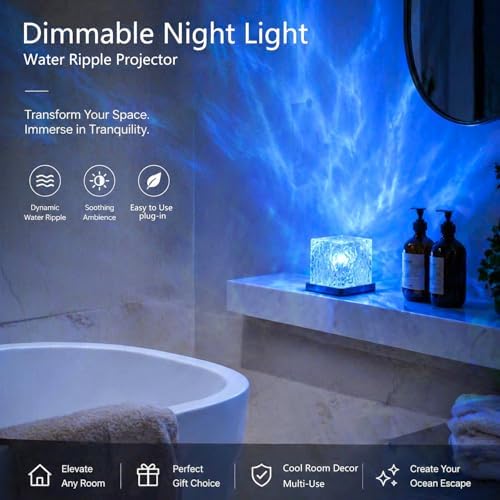 WELPUR Ocean Wave Projector Light 16 Colors Water Ripple Light — view 7