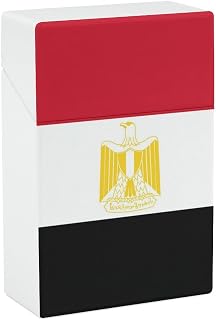 Egypt Flag Cigarette Case Portable Cigarette Box Holder Flip Open Storage Case for Men Women