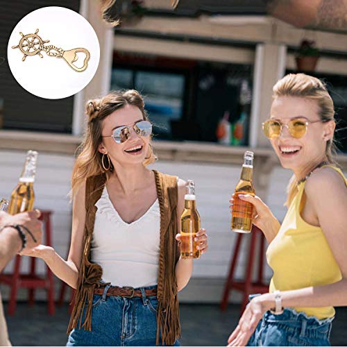 Artisan-SH Rudder Flesopener - Cool Beer Opener, Sailor Boat Voyage Gift, gepersonaliseerde flesopener met prachtige verpakking, kan worden gebruikt voor feesten, feesten, bars, collecties (goud) - Image 6