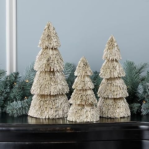 Seasonal LLC Pipa Decorative Tree | Christmas Themed Decoration | 3 Size Options Sold Separately | Handcrafted | Champagne Color, Rigid Inner core 12" Cover